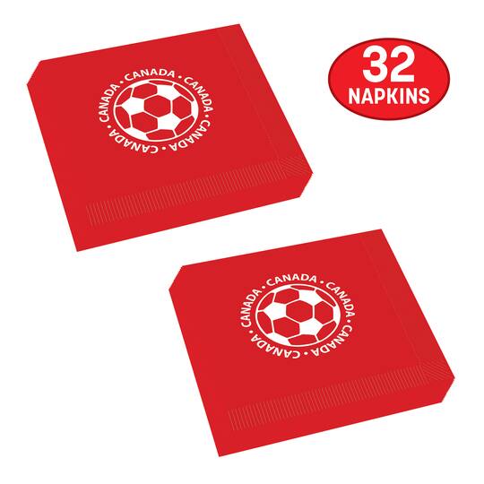 Canada Soccer Luncheon Napkins, 32ct.